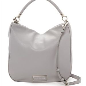 Marc Jacobs Take Your Mark Leather Hobo Bag - Grey